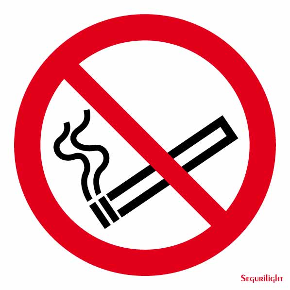 Señal prohibido fumar
