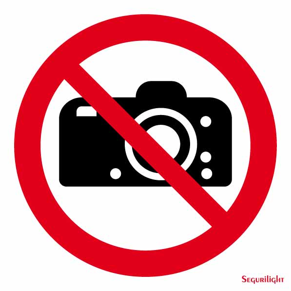 Señal Prohibido cámaras fotográficas