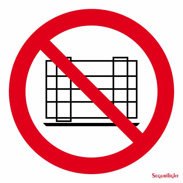 Señal Prohibido depositar materiales