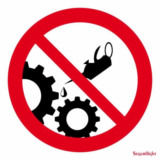 Señal Prohibido engrasar en funcionamiento - Segurilight Señalización