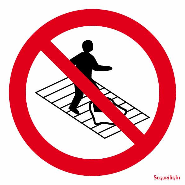 Señal Prohibido pisar, suelo frágil