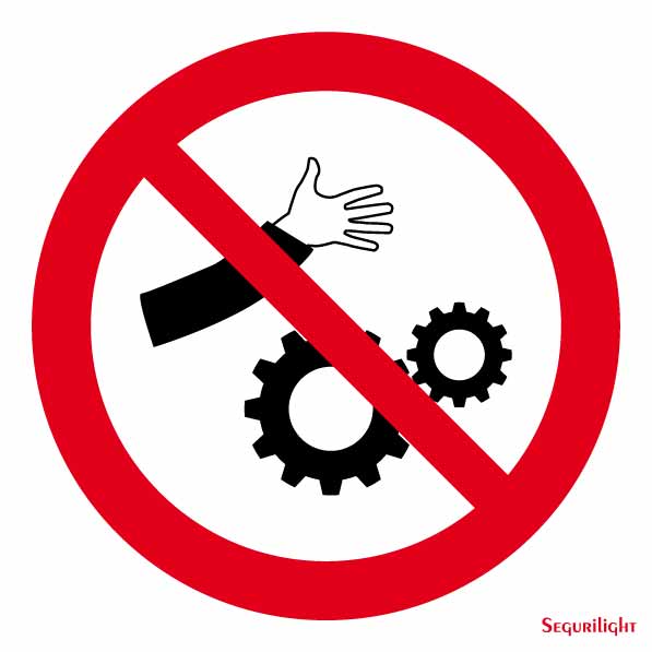 Señal Prohibido trabajar sin prendas especiales