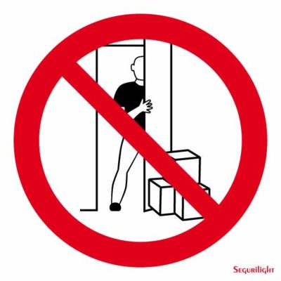 Señal Prohibido depositar paquetes