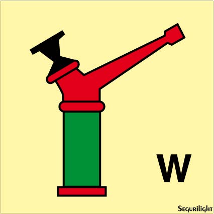 Señal IMO cañón de agua