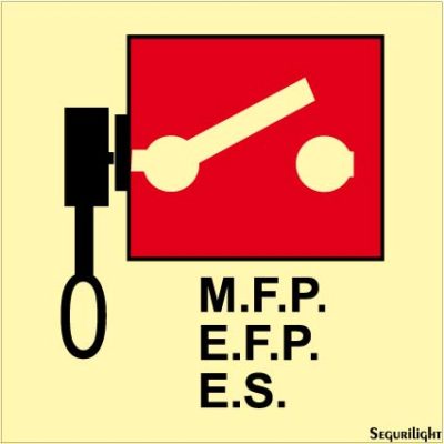 Señal IMO control remoto bombas de incendio e interruptor de emergencia