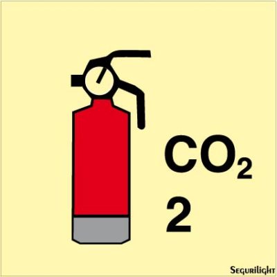 Señal IMO extintor de CO2 de 2kg