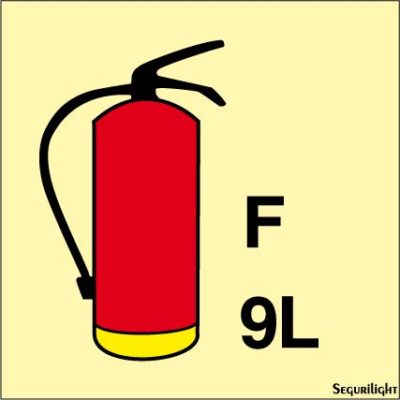 Señal IMO extintor de espuma 9L.