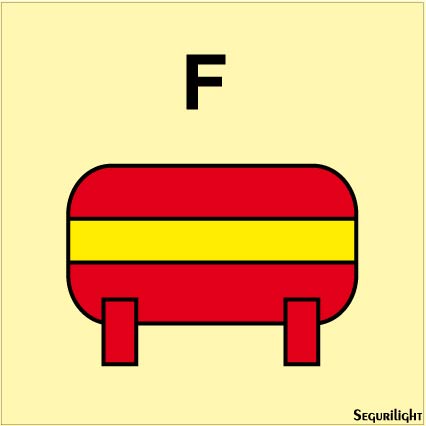 Señal IMO instalación contra incendios de espuma