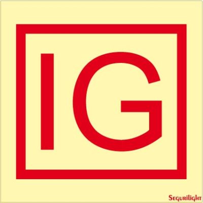 Señal IMO instalación de gas inerte