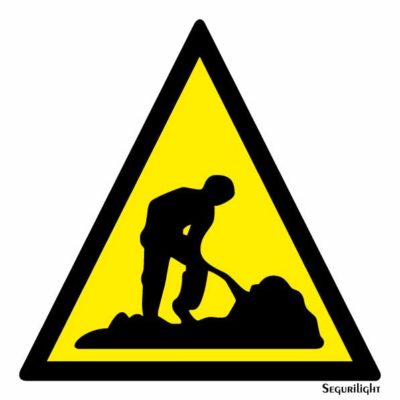 Señal Peligro zona de obras