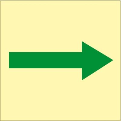Señal IMO ruta principal de evacuación