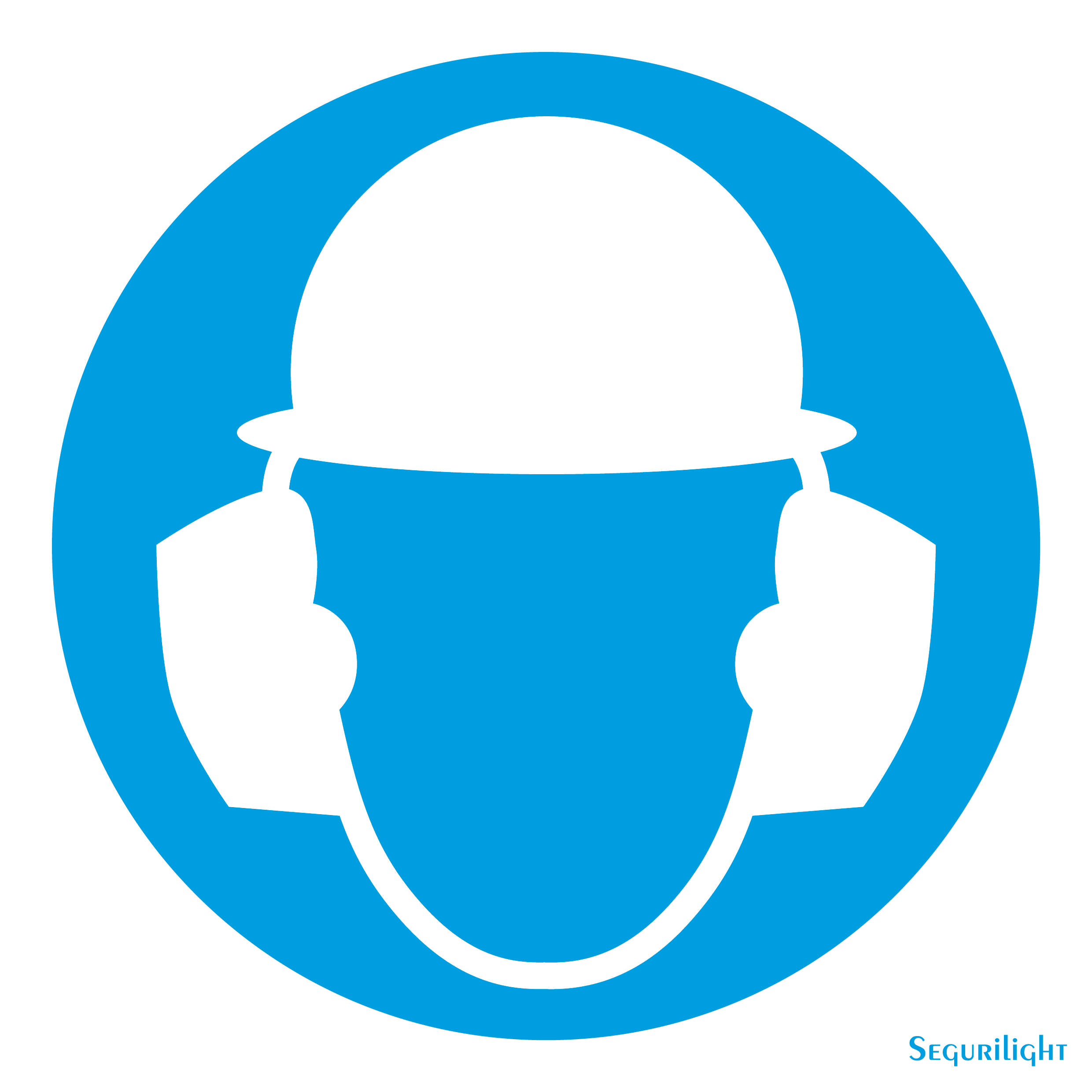 Señal Obligatorio uso de casco y protecciones auditivas