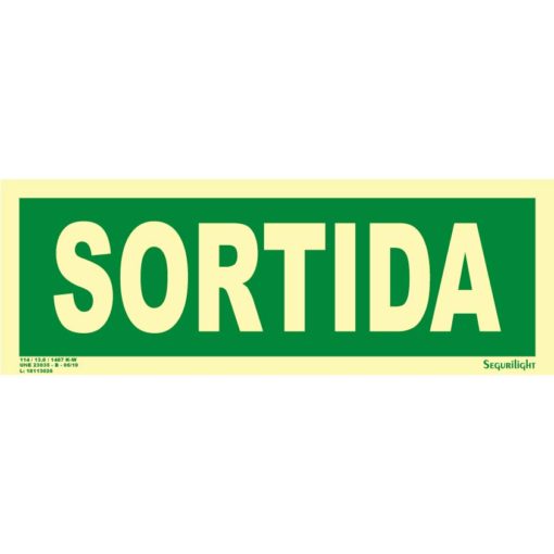 Sortida Sign Country Señal Sortida - Segurilight Señalización
