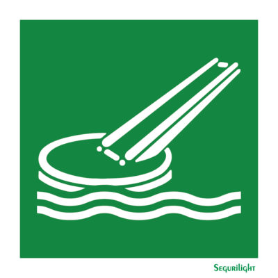 Señal IMO rampa de evacuación